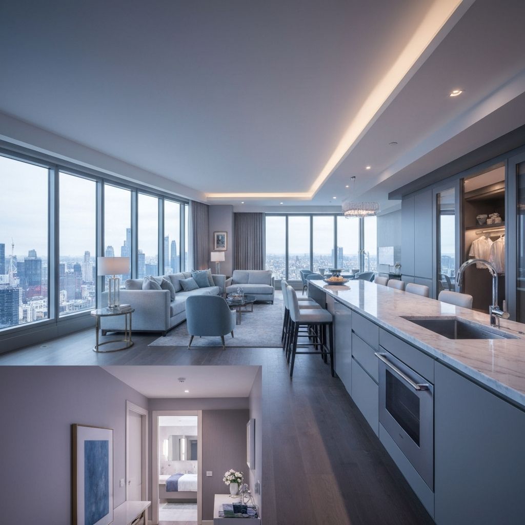 Penthouse with panoramic city view